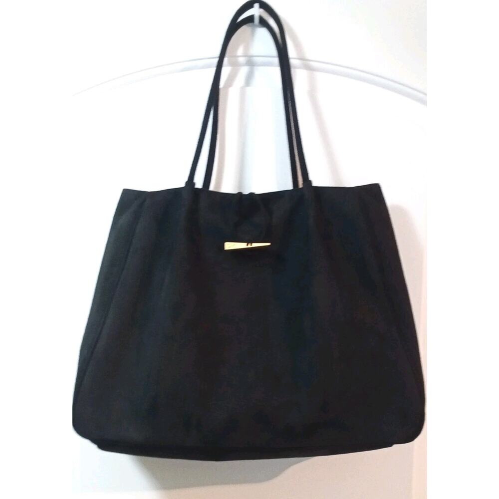 Donna Karen Cosmetics Faux Ultra Suede Oversized Tote Shoulder Bag 18" Wide